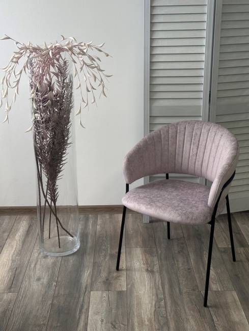 Стул ГЕММА, цвет RAIN 10 lavanda, велюр / черный каркас М-City