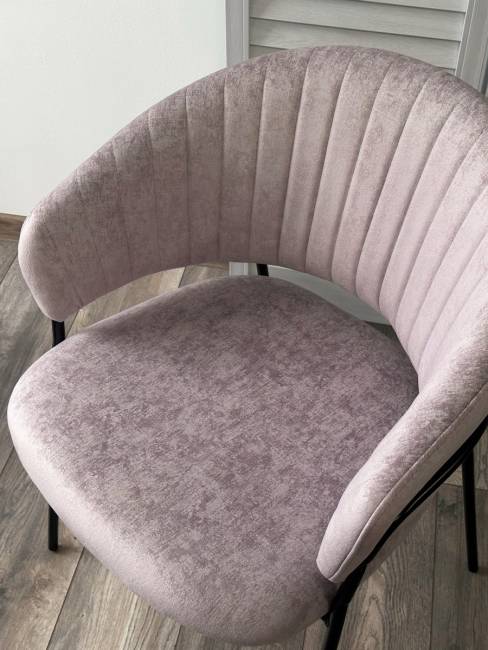 Стул ГЕММА, цвет RAIN 10 lavanda, велюр / черный каркас М-City