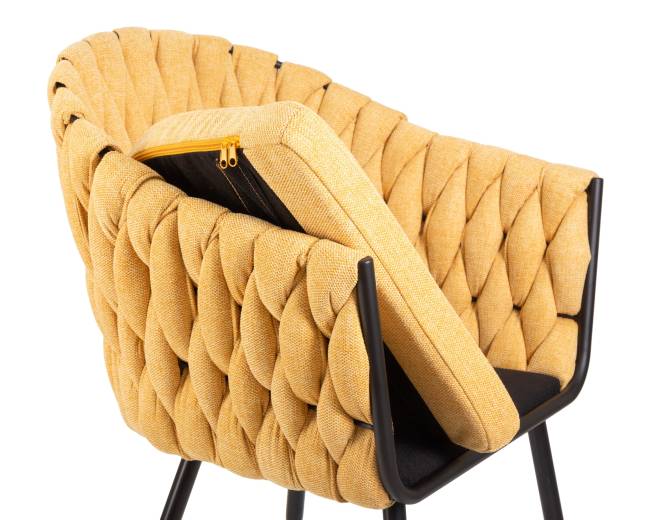 Набор 2 шт Стул обеденный DOBRIN MATILDA, жёлтая ткань (LAR 275-8)