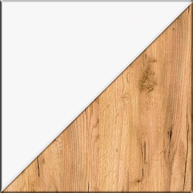 Набор мебели в маленькую прихожую Октава № 34 цвет белый шагрень/дуб крафт золотой