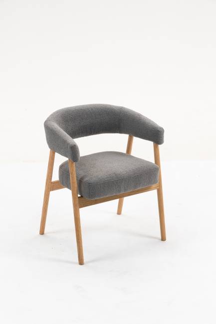 Стул обеденный Zubo с деревянными ножками темно-серый 2 шт.