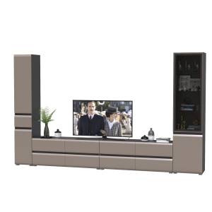 Мебель в гостиную Сидней № 135 цвет антрацит/МДФ веллюто капучино