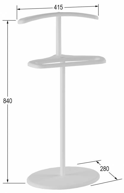 Вешалка напольная Калифорния Универсальная мини, белый/белый