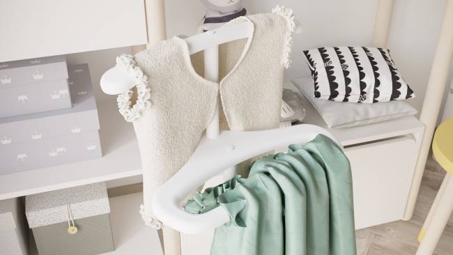 Вешалка напольная Калифорния Универсальная мини, белый/белый