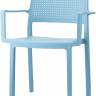 Кресло пластиковое Emi голубой 570х485х840 мм