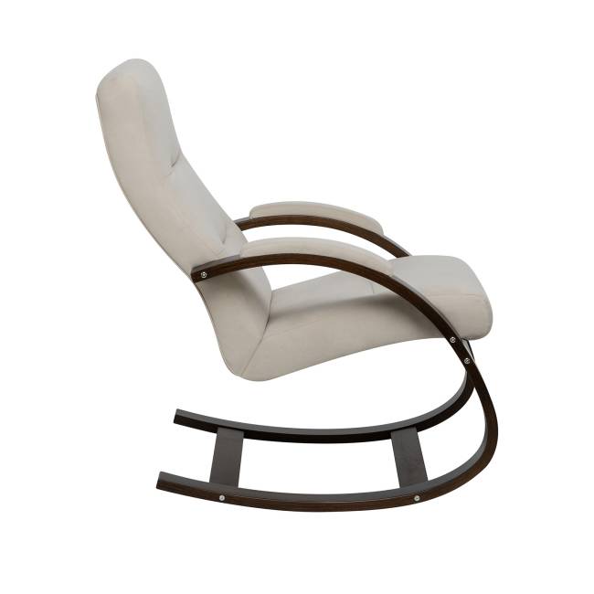 Кресло-качалка Leset Милано NEW Орех текстура Bingo 02 (бежевый)