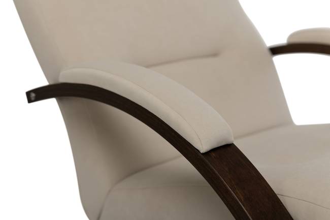 Кресло-качалка Leset Милано NEW Орех текстура Bingo 02 (бежевый)