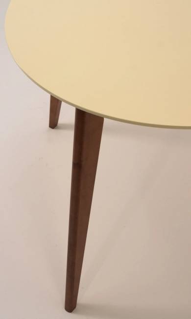 Стол Сканди К 90 орех/слоновая кость со стульями Франк орех велюр коричневый