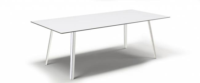 Стол ламинированный Squid алюминиевый, белый 2090х1000х730 мм
