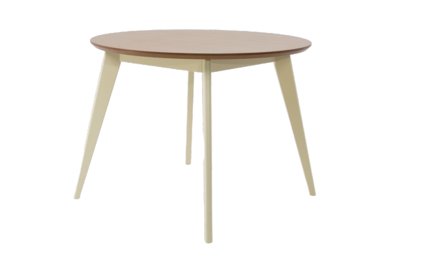 Стол Сканди К 90, Слоновая кость/Натуральное дерево Стол Сканди К 90, Слоновая кость/Натуральное дерево