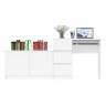 Компьютерный стол три ящика слева с тумбой 900 Мори цвет белый