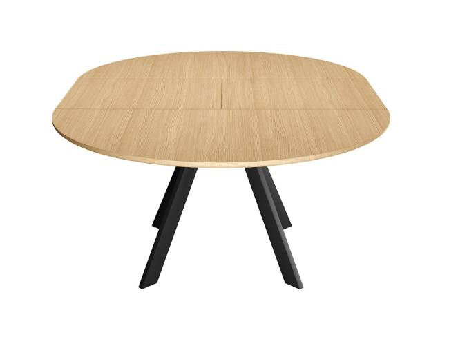 Стол DikLine RD120 Дуб Каселла натуральный/опоры черные Стол DikLine RD120 Дуб Каселла натуральный/опоры черные