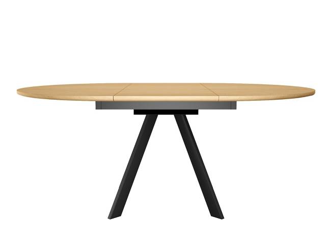 Стол DikLine RD120 Дуб Каселла натуральный/опоры черные Стол DikLine RD120 Дуб Каселла натуральный/опоры черные