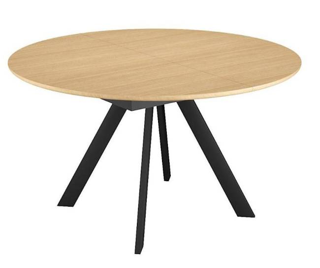 Стол DikLine RD120 Дуб Каселла натуральный/опоры черные Стол DikLine RD120 Дуб Каселла натуральный/опоры черные