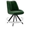 Стул DikLine 504 поворотный BL10 зеленый, ножки черные
