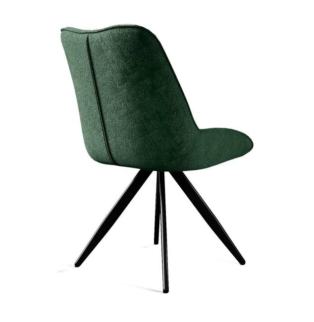 Стул DikLine 504 поворотный BL10 зеленый, ножки черные