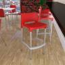 Стул пластиковый барный Gio 75 красный 390х450х960 мм
