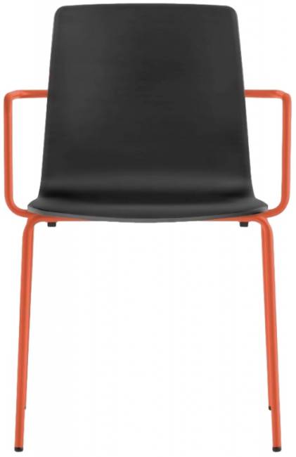 Кресло пластиковое Inga оранжевый, черный 535х520х800 мм
