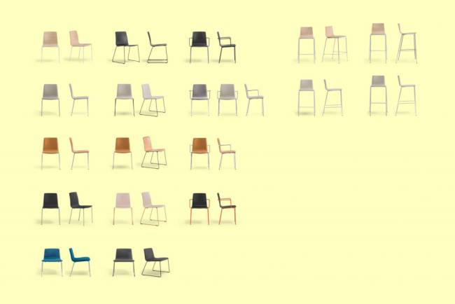 Кресло пластиковое Inga оранжевый, черный 535х520х800 мм