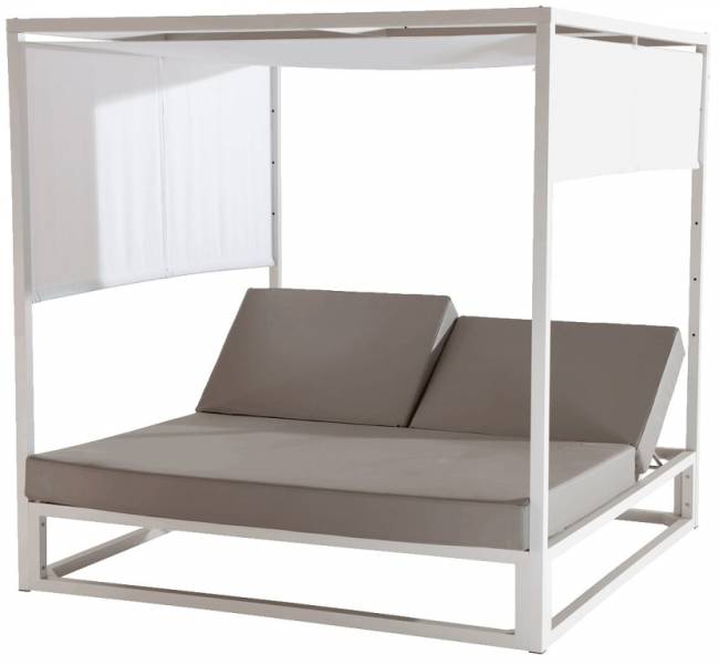 Шатер с лежаками Antigua белый, тортора 1950х1950х2000 мм