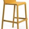 Стул пластиковый барный Trill Stool горчичный 500х530х965 мм