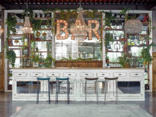 Табурет барный с обивкой Trick Pop матовое золото, голубой 350х350х770 мм