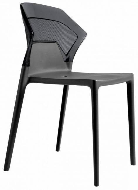 Стул пластиковый Ego-S антрацит, дымчатый 510х520х820 мм