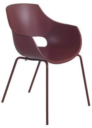 Кресло пластиковое Opal-ML Pro кирпично-красный 600х600х810 мм