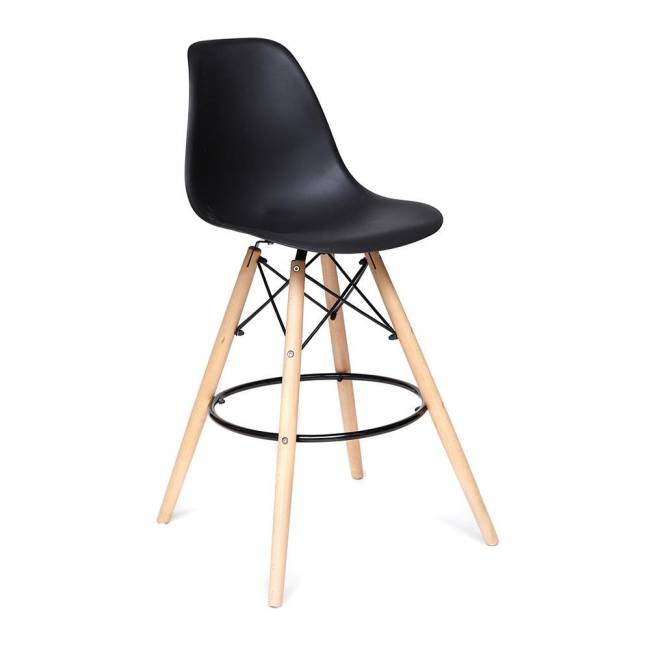 Стул барный Cindy Bar Chair (mod. 80) черный дерево бук/металл/пластик