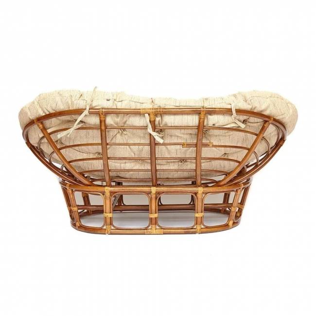 Кресло из ротанга «Mamasan» с подушкой/ (Pecan (орех)