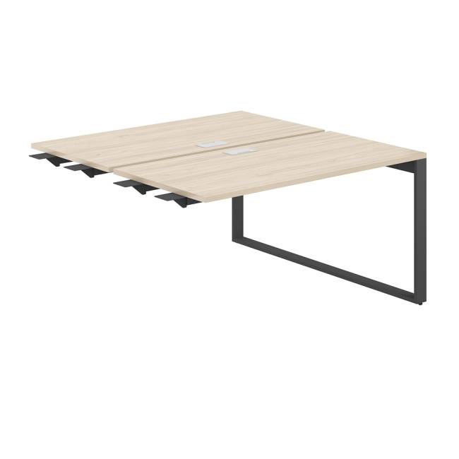 AG.155.AR.L.72.AN  / Рабочая станция комбо 1400х1438х750  / профиль О-образный: 70х20 антрацит; лючок: серебро; столешница: акация равелло