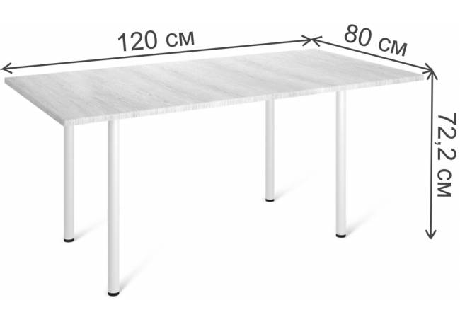 Sheffilton SHT-TU66/120/80 белый / онтарио
