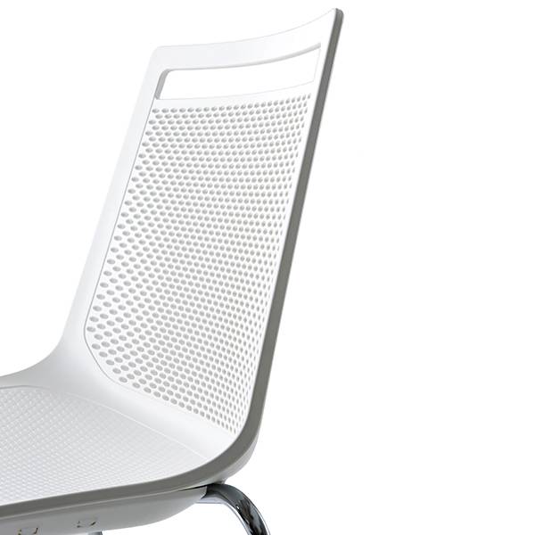 Стул пластиковый полубарный Akami ST 66 белый 500х550х1030 мм