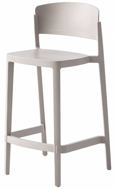 Стул пластиковый полубарный Abuela Stool 67 песочный 500х440х910 мм