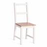 Обеденный комплект Соната (стол + 4 стула) / Sonata dining set массив сосны, стол: 120х75х73см  стул :41х50х95см, антик/белый антик/белый массив сосны