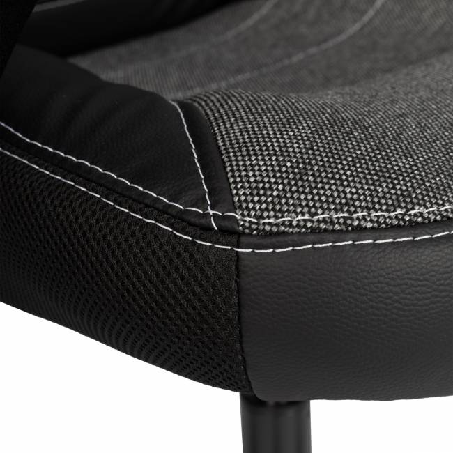 Кресло INTER (24) кож/зам/ткань, черный/серый, 36-6/207/TW-12/TW-11 черный/серый кож/зам/ткань