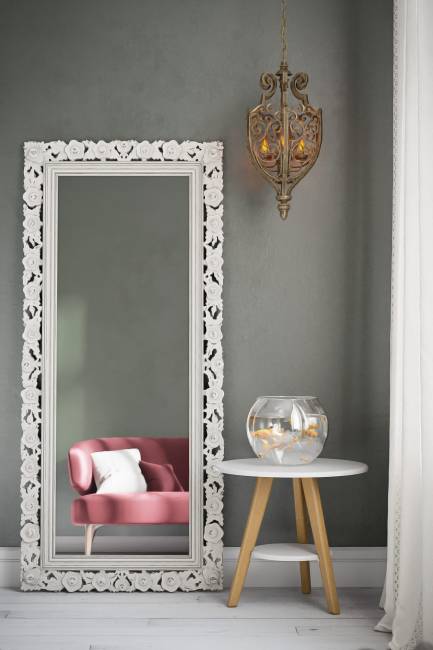 Стол журнальный ХОГ белый/дуб светлый