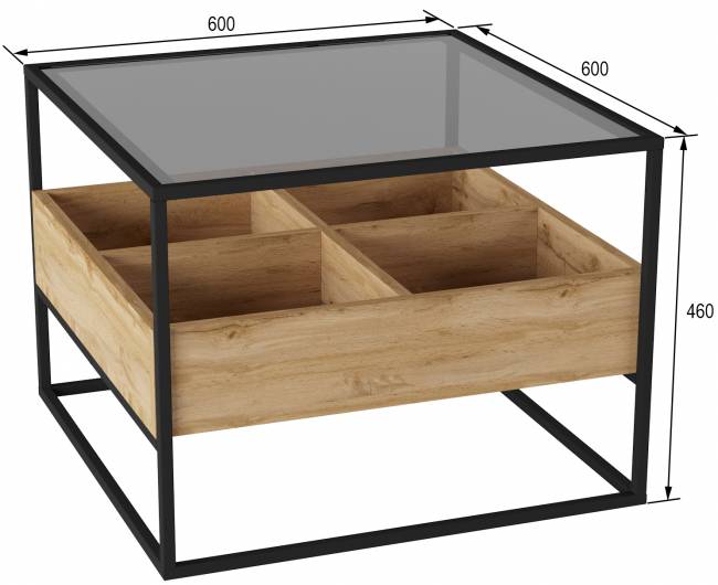 Стол журнальный Калифорния Кассо СЖ01 Дуб вотан Стол журнальный Калифорния Кассо СЖ01 Дуб вотан