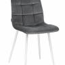 Стул обеденный DOBRIN ALEX, белые ножки, темно-серый велюр V108-91