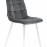 Стул обеденный DOBRIN ALEX, белые ножки, темно-серый велюр V108-91