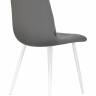 Стул обеденный DOBRIN ALEX, белые ножки, темно-серый велюр V108-91