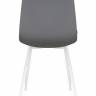 Стул обеденный DOBRIN ALEX, белые ножки, темно-серый велюр V108-91