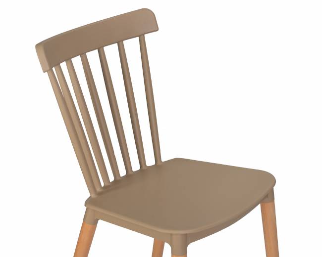 Стул обеденный DOBRIN THEO, ножки светлый бук, цвет бежевый (GR-03)