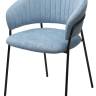 Стул ГЕММА, цвет RAIN 13 blue, велюр / черный каркас М-City Стул ГЕММА, цвет RAIN 13 blue, велюр / черный каркас М-City