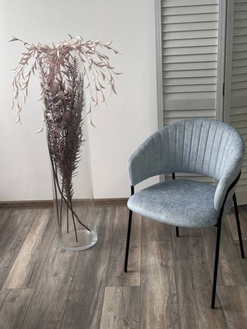 Стул ГЕММА, цвет RAIN 13 blue, велюр / черный каркас М-City Стул ГЕММА, цвет RAIN 13 blue, велюр / черный каркас М-City