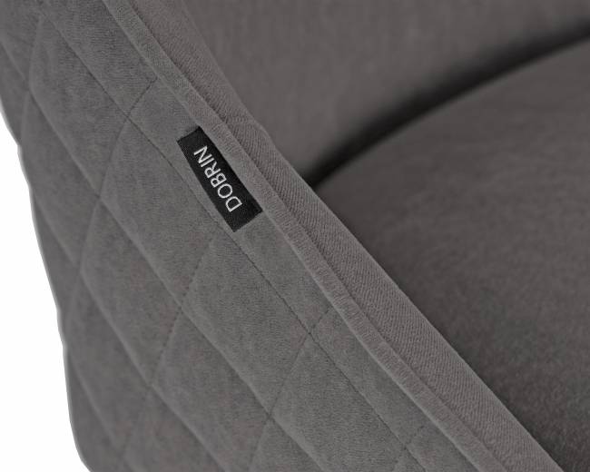 Стул обеденный DOBRIN STELLA, ЭМАЛЬ ЧЕРНЫЙ МУАР велюр Catania Chocolate