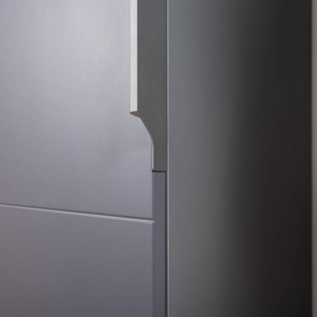 Набор мебели в маленькую прихожую Октава № 34 цвет серый графит/дуб крафт золотой