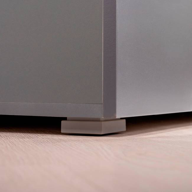 Набор мебели в маленькую прихожую Октава № 34 цвет серый графит/дуб крафт золотой