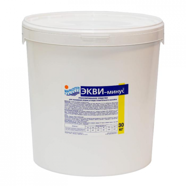 ЭКВИ-МИНУС, 30кг ведро, гранулы для понижения уровня рН воды