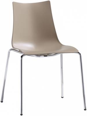 Стул пластиковый Zebra Technopolymer 4 legs хром, тортора 540х520х810 мм